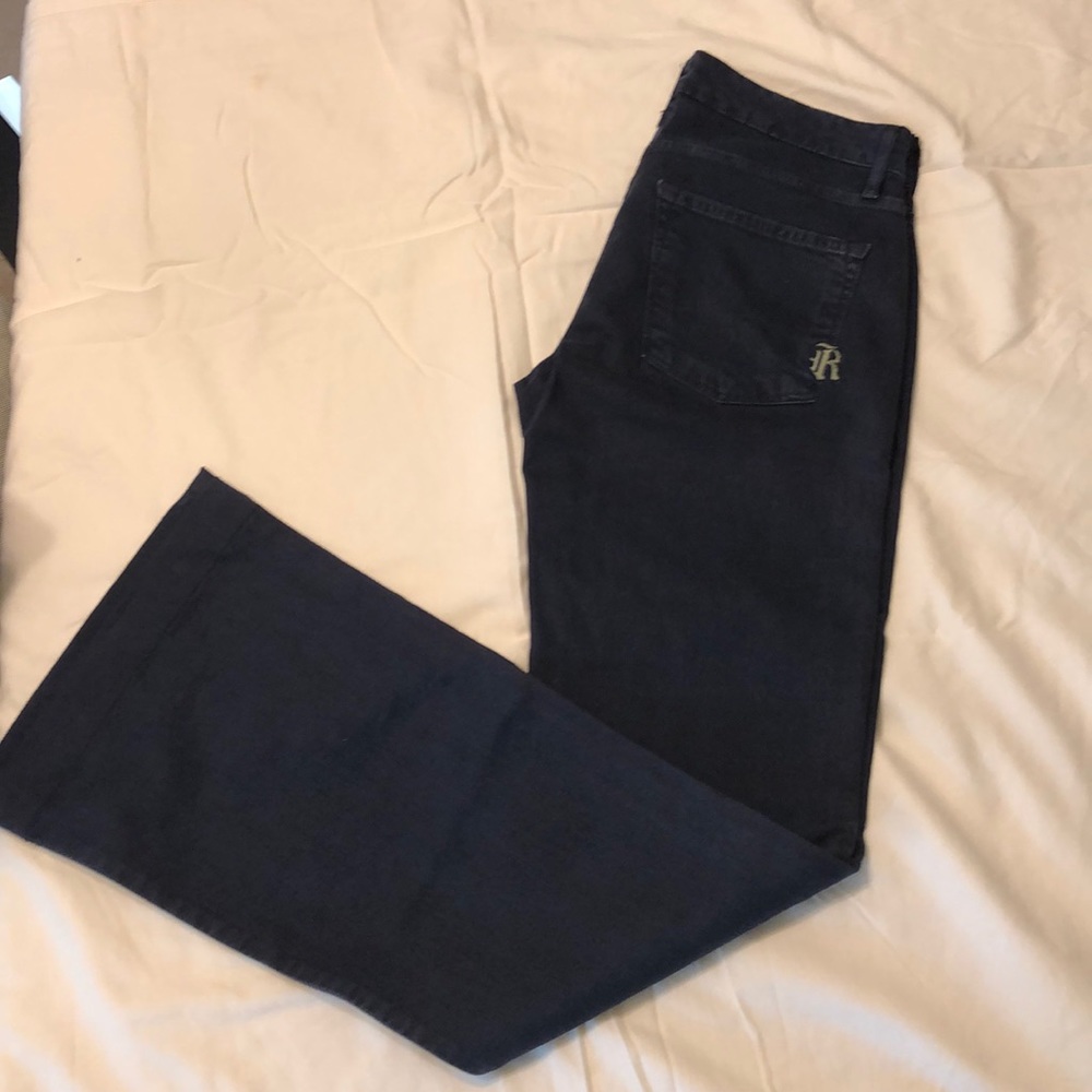 Rich & Skinny wide-leg dark denim